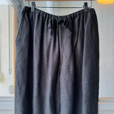 COMOLI　リネン起毛 ドローストリングパンツ