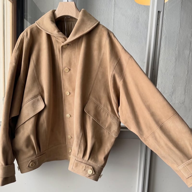 AURALEE SILKY GRAIN SUEDE BLOUSON | Less Higas
