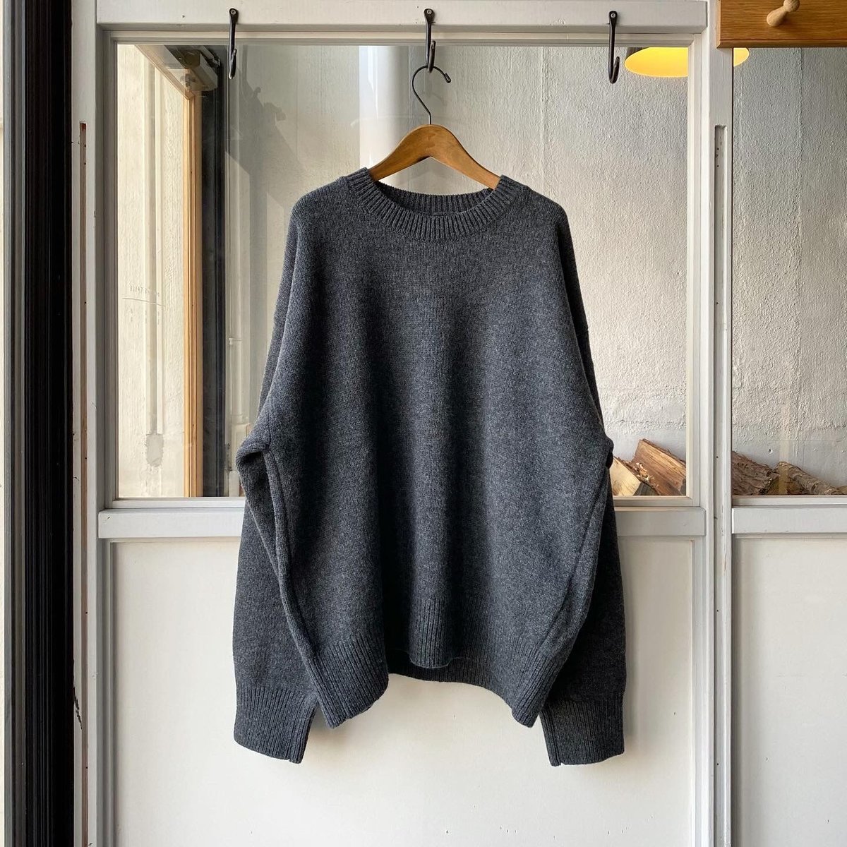 stein EX FINE LAMBS CREW NECK KNIT LS - S