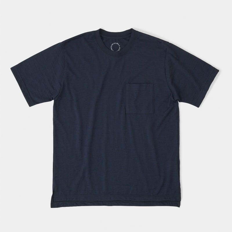 山と道 100% Merino Light Crew Neck Pocket - Unisex...