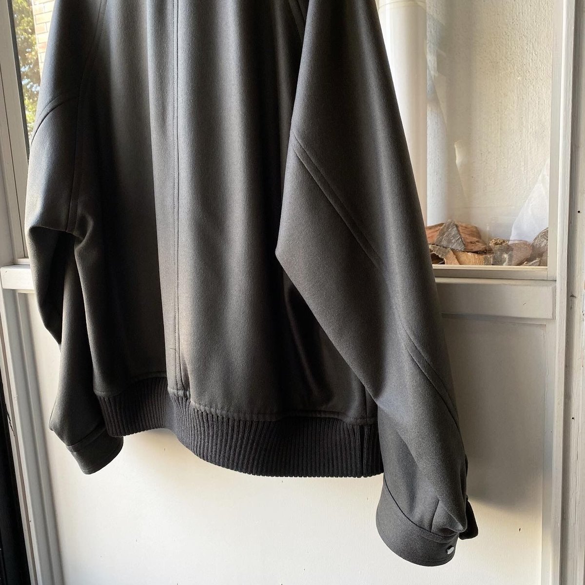 stein OVERSIZED MELTON STUDIUM JACKET - S stein OVERSIZED MELTON STUDIUM JACKET - S