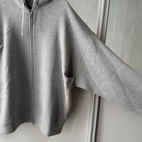 ssstein　  COTTON DOUBLE KNIT TUCKED ZIP HOODY