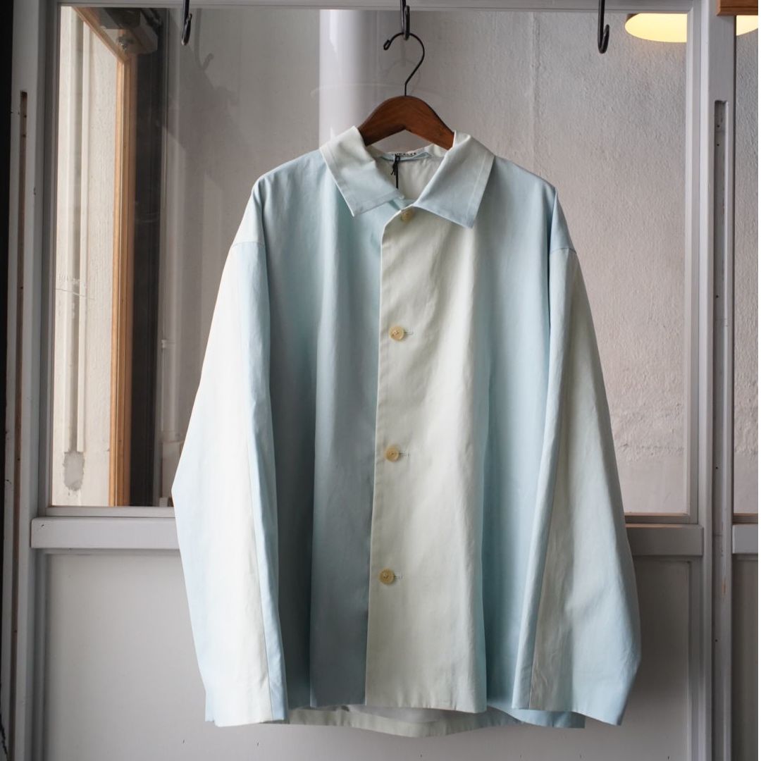 AURALEE WASHED FINX GRADATION DYED BIG BLOUZON