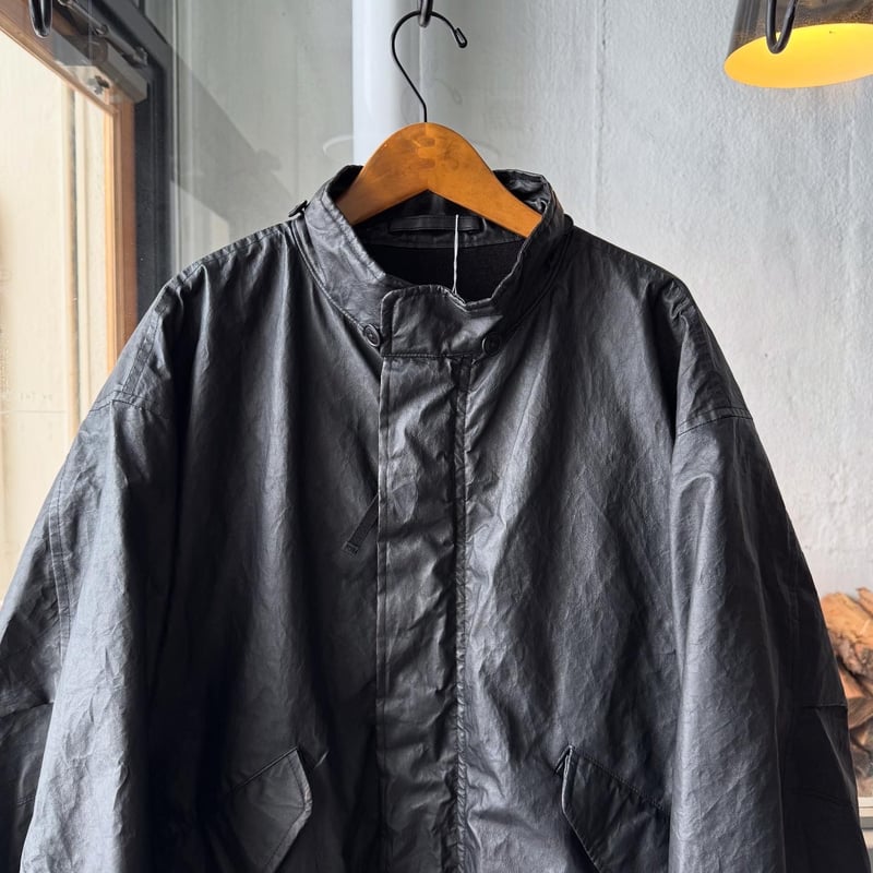 美品 サイズ1 25AW COMOLI ペーパーレザーフーデッドコート COMOLI ペーパーレザー ミリタリーフーデッドコート | Less Higashikawa