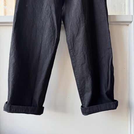 COMOLI　ブラックデニム オーバーパンツ