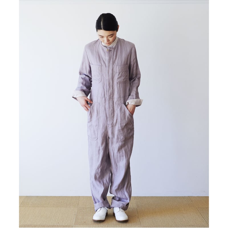 fruits of life リネンオールインワン/灰紫色(グレー) | Less Hig