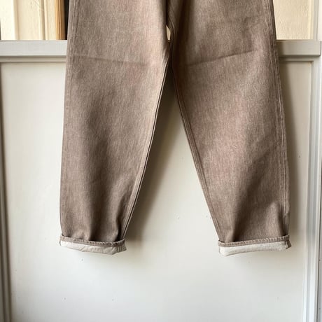 AURALEE 　HARD TWIST BROWN DENIM WIDE PANTS