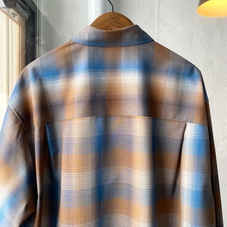 AURALEE　SUPER LIGHT WOOL CHECK SHIRTS
