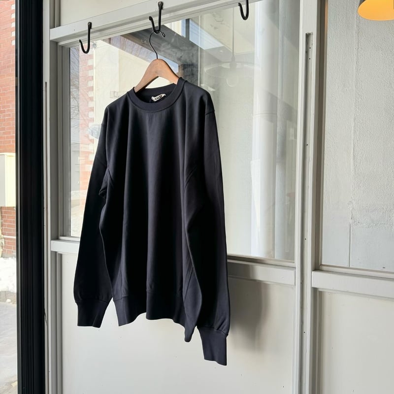 AURALEE ELASTIC HIGH GAUGE SWEAT P/O | Less Hi AURALEE ELASTIC HIGH GAUGE SWEAT P/O | Less Hi