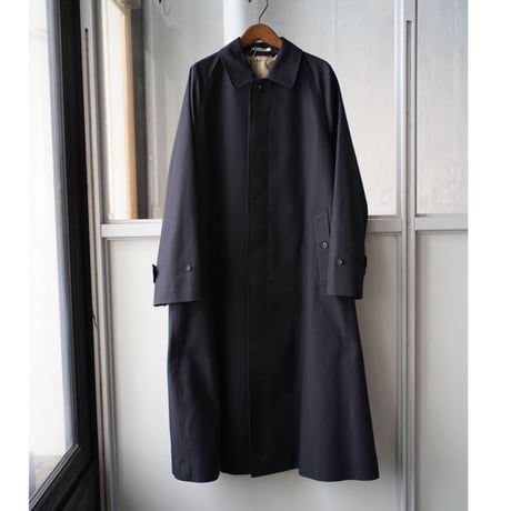 AURALEE  COTTON SILK GABADINE LONG SOUTIEN COLLAR COAT (Mens)