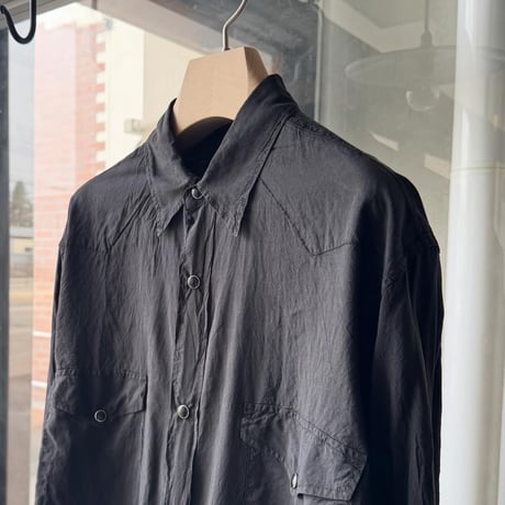 COMOLI　シルク製品染 ウエスタンシャツ