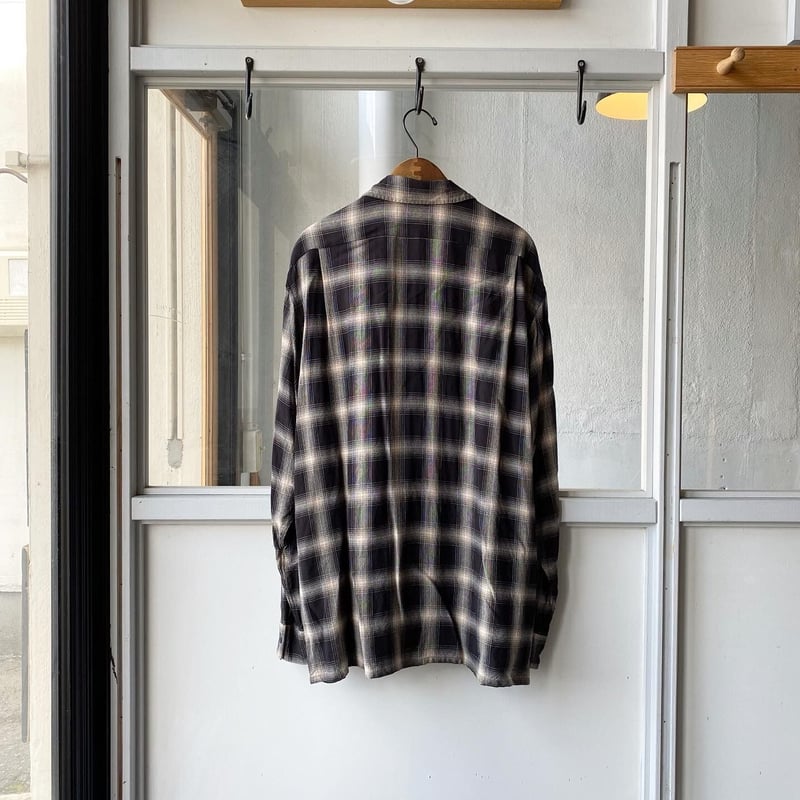 COMOLI レーヨンチェック オープンカラーシャツ | Less Higashikawa COMOLI レーヨンチェック オープンカラーシャツ | Less Higashikawa
