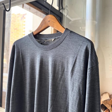 AURALEE　WOOL SOFT JERSEY L/S TEE