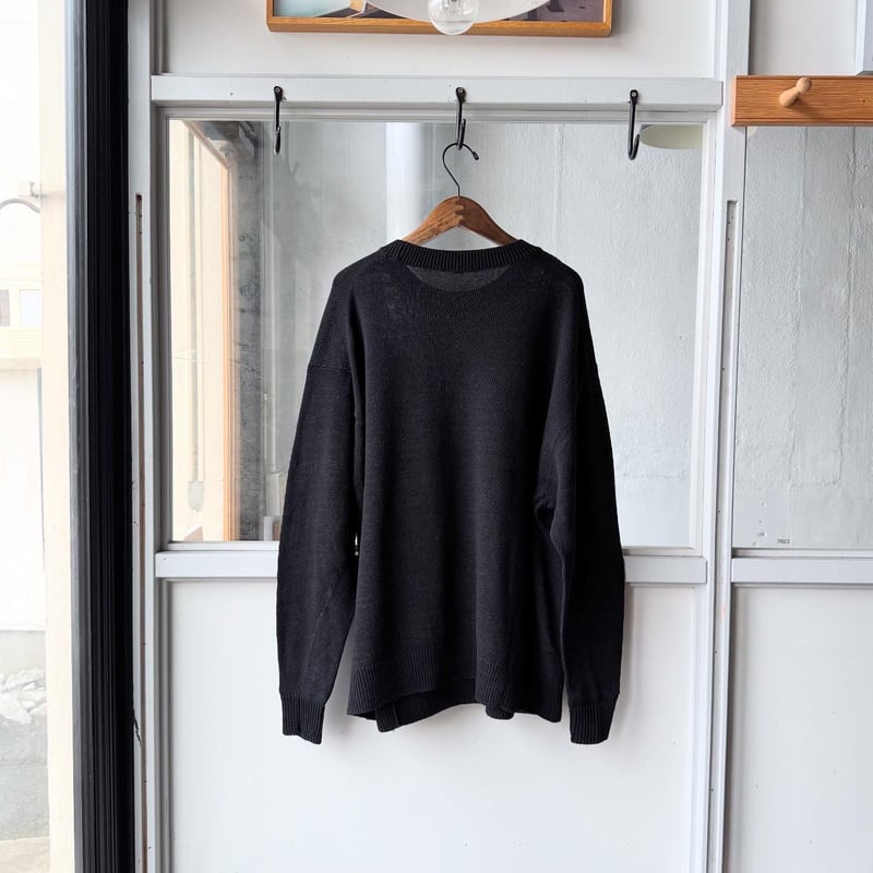 Comoli ブラウン 薄クルーネックニット COMOLI 7G クルーネックニット | Less Higashikawa