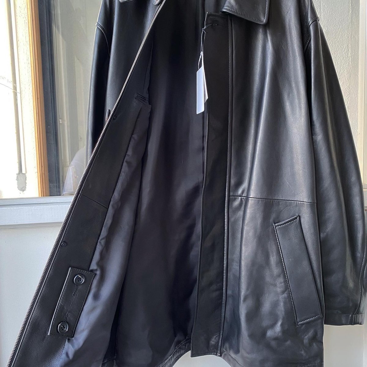 ssstein LEATHER ZIP JACKET - ST.622 | Less