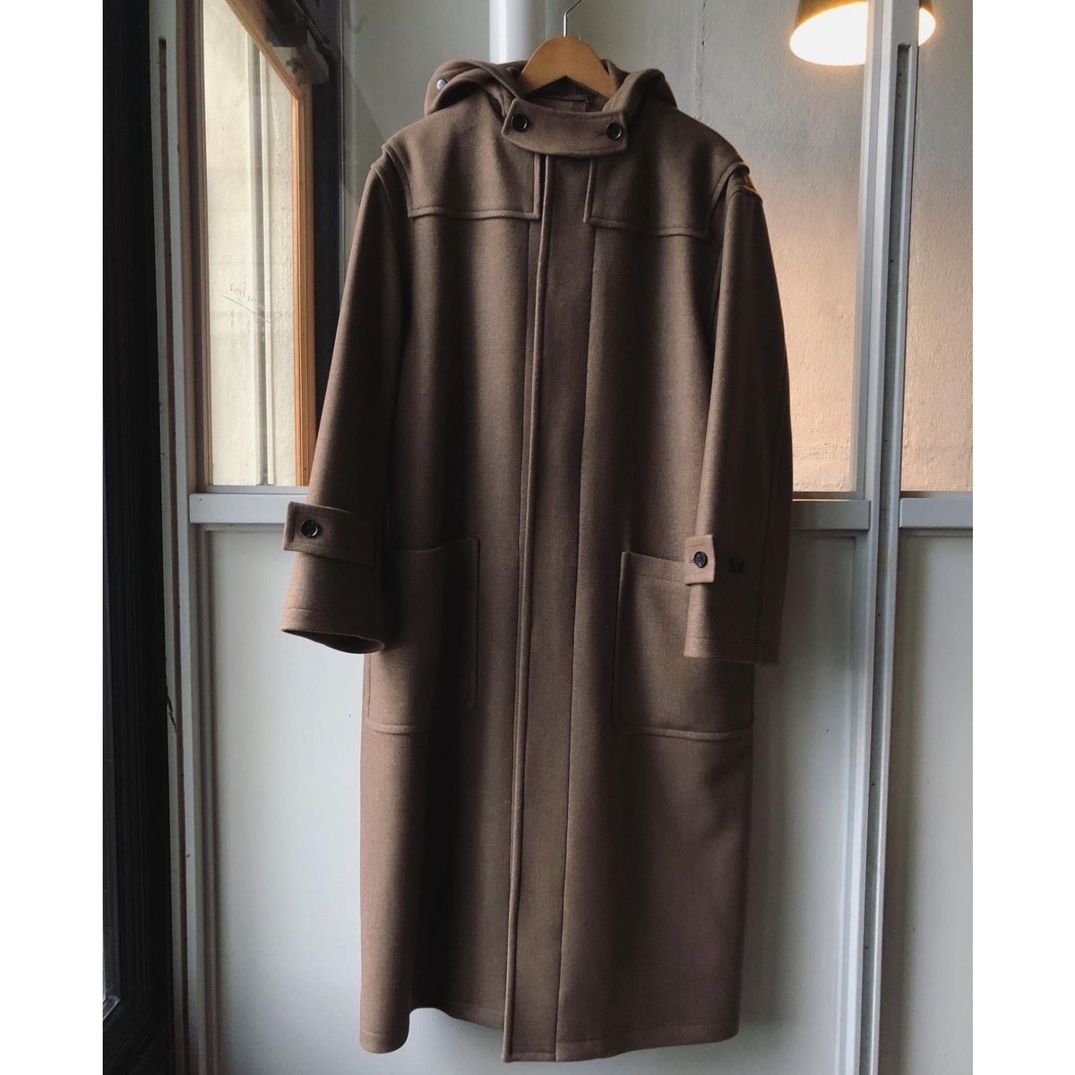 【美品】  AURALEE / オーラリー | 2019AW | WOOL SILK MELTON DUFFLE COAT　ウールシルクメルトン ダッフルコート | 0 | ネイビー | レディース