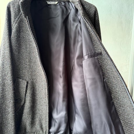 AURALEE　ALPACA WOOL SILK TWEED ZIP BLOUSON