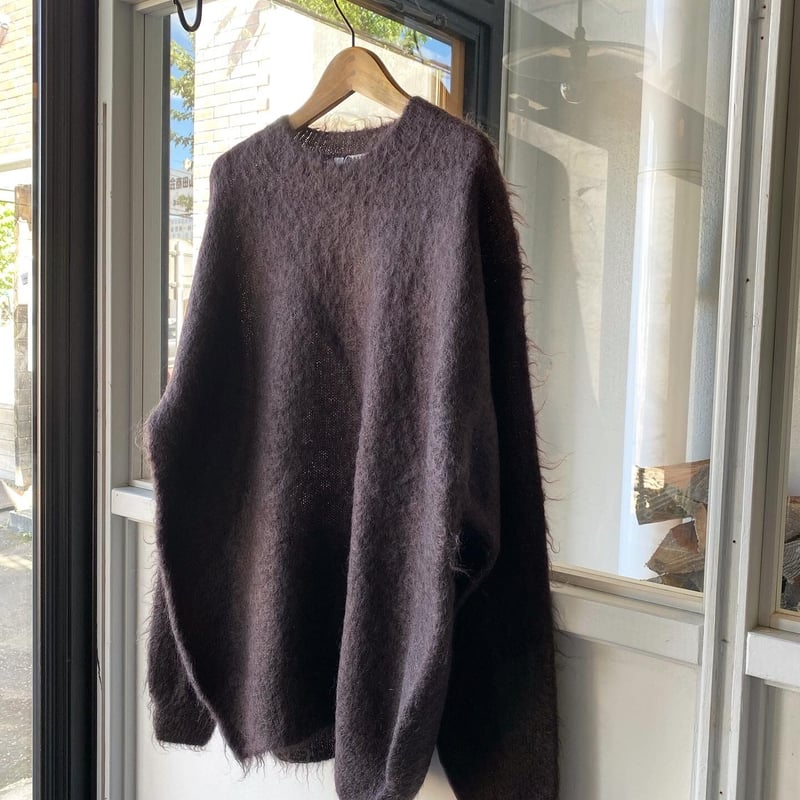 AURALEE BRUSHED SUPER KID MOHAIR KNIT P/O | L AURALEE BRUSHED SUPER KID MOHAIR KNIT P/O | L
