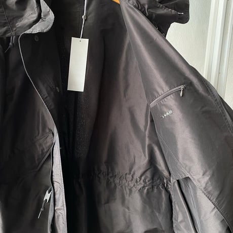 COMOLI　コットンシルク フーデッドコート