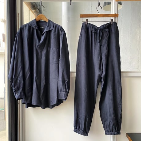 COMOLI  シルクネル  スキッパーシャツ