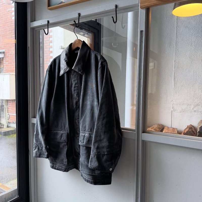 AURALEE PRODUCT DYED ORGANIC COTTON DUCK BLOUSO AURALEE PRODUCT DYED ORGANIC COTTON DUCK BLOUSO