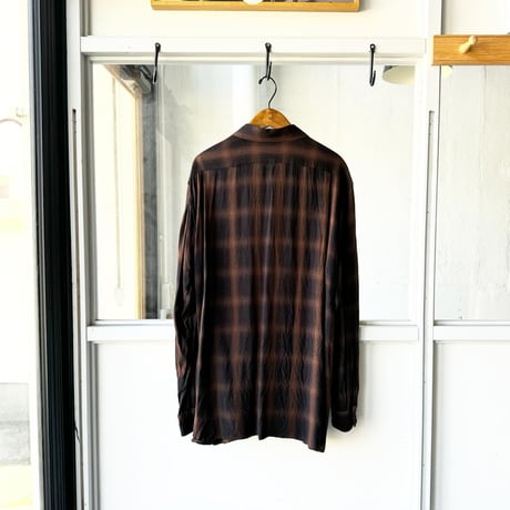 COMOLI　レーヨン オープンカラーシャツ
