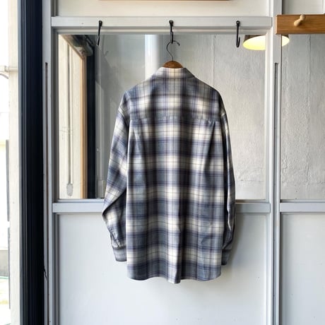 AURALEE 　SUPER LIGHT WOOL CHECK SHIRTS