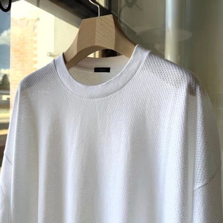 COMOLI　コットンメッシュ 半袖Tシャツ