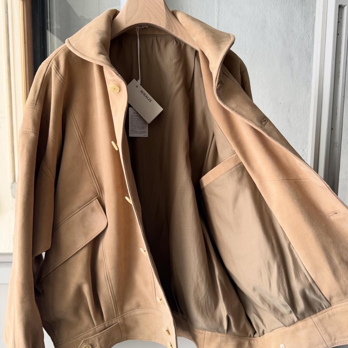 AURALEE SILKY GRAIN SUEDE BLOUSON | Less Higas