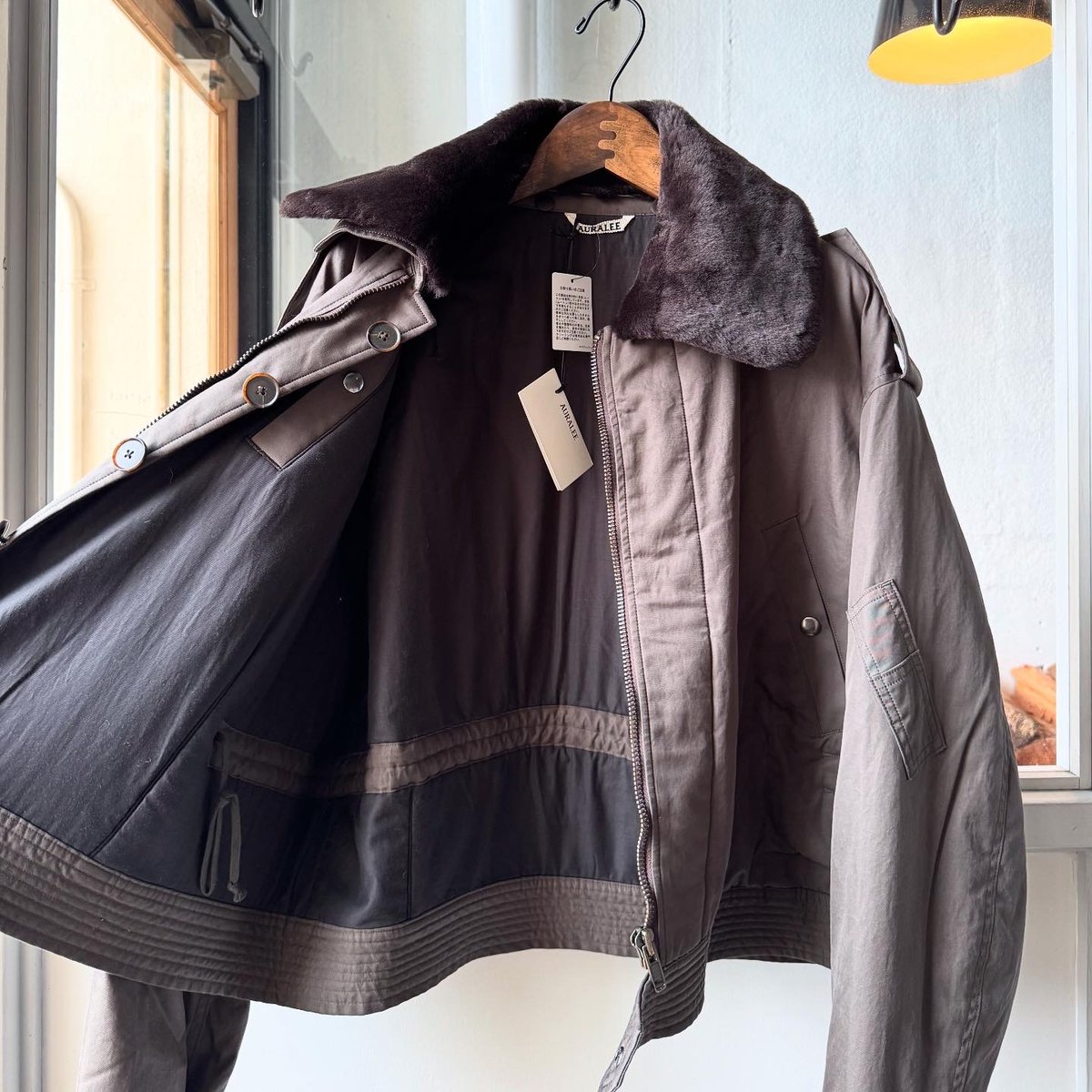 オーラリー 2025SS WASHED FINX GABARDINE コート AURALEE WASHED FINX