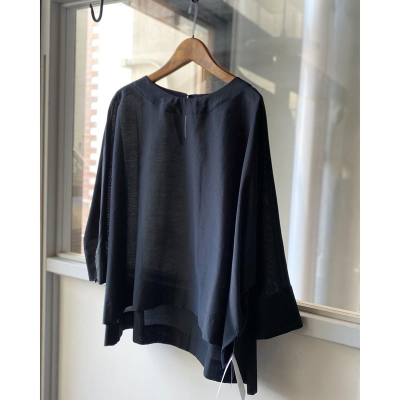 fruits of life コットンシルクドルマンスリーブ/濃藍色(ネイビー