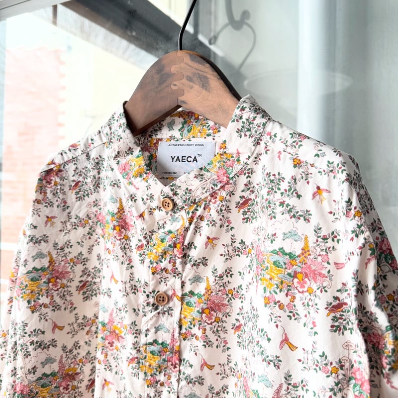 YAECA [WOMENS] CANVAS DESIGN スタンドカラーシャツ (MINIAT