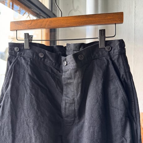 COMOLI　ブラックデニム オーバーパンツ