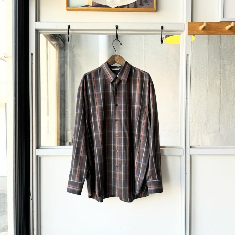 AURALEE SUPER LIGHT WOOL CHECK SHIRT | Less Hi AURALEE SUPER LIGHT WOOL CHECK SHIRT | Less Hi
