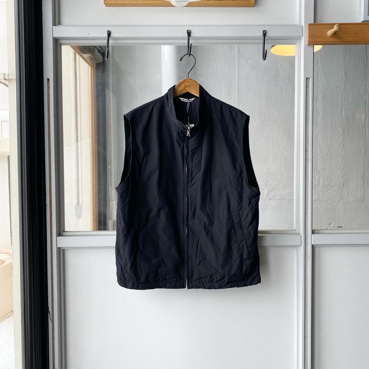 Auralee High Count Wool Poplin Blouson Black | Cultizm