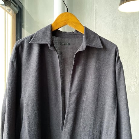 COMOLI　ウールビエラ スキッパーシャツ