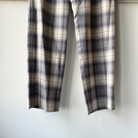 AURALEE 　SUPER LIGHT WOOL CHECK EASY SLACKS