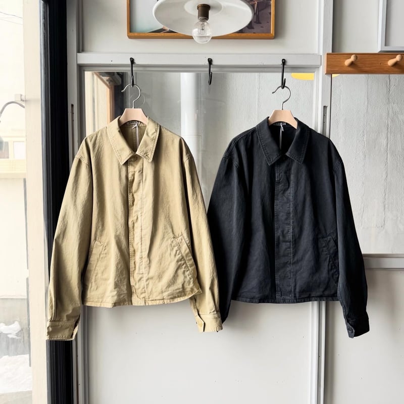 AURALEE GARMENT-DYED FINX LIGHT CHINO BLOUSON |