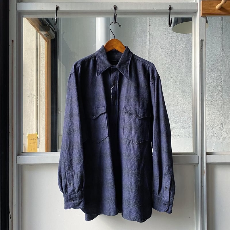 COMOLI ウールシルク ワークシャツ | Less Higashikawa