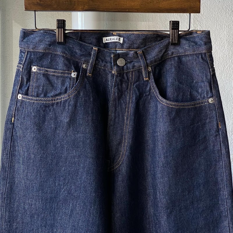 AURALEE HARD TWIST DENIM WIDE PANTS | Less H AURALEE HARD TWIST DENIM WIDE PANTS | Less H