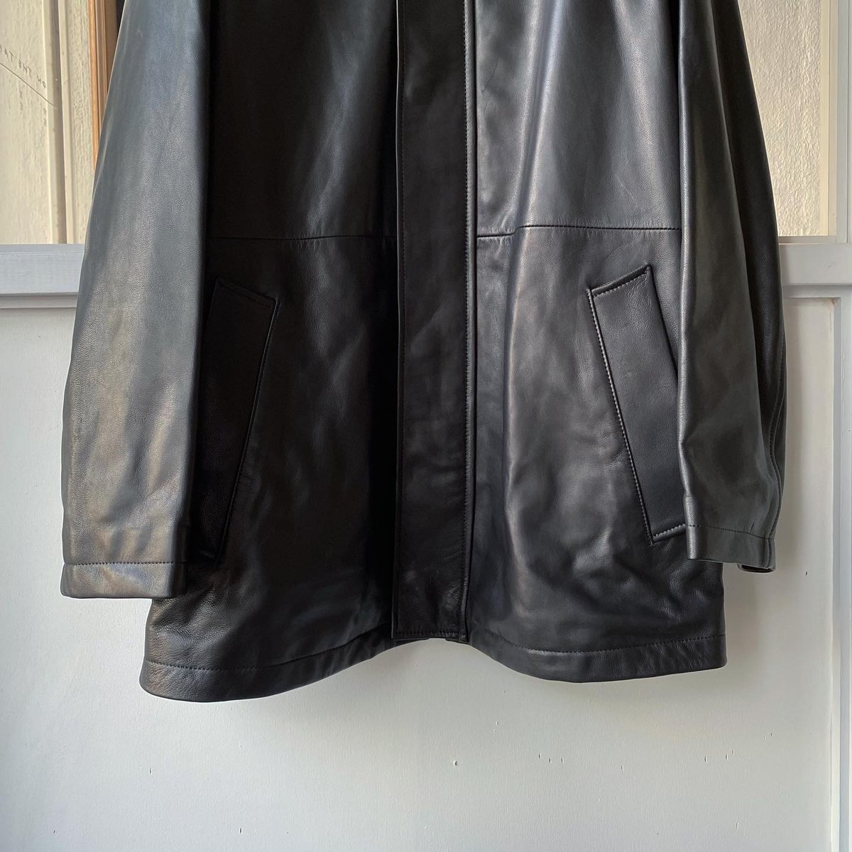 ジャケット・アウター ssstein 23AW ST.622 LEATHER ZIP JACKET S