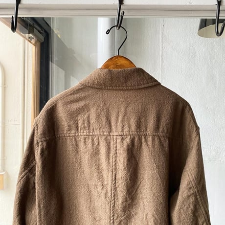 COMOLI 　KHAKI縮絨ウール ジップショートジャケット