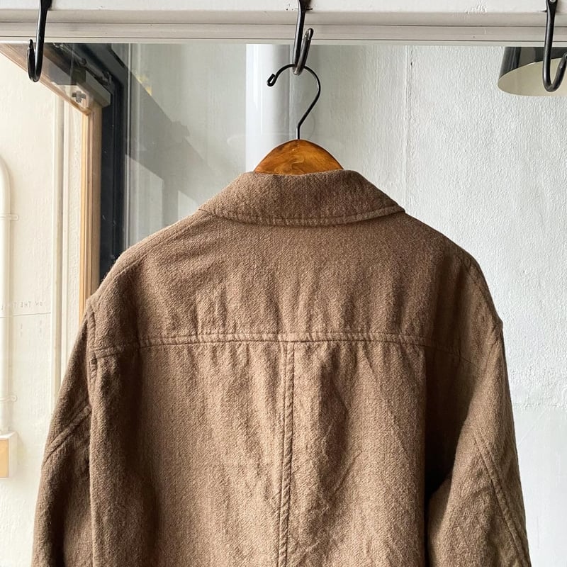 COMOLI KHAKI縮絨ウール ジップショートジャケット | Less COMOLI KHAKI縮絨ウール ジップショートジャケット | Less