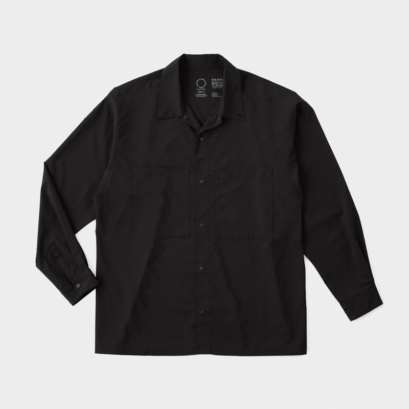 山と道　UL shirt ブラック　L 山と道 UL Big Pocket Shirt - Unisex ※在庫あり | L