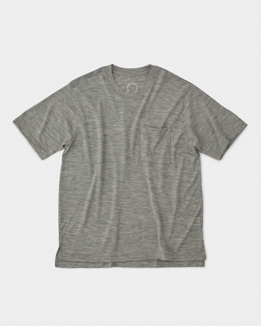 山と道 100% Merino Light Crew Neck Pocket - Unisex