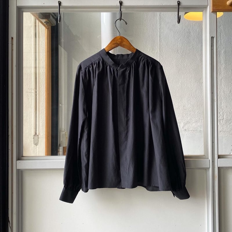 fruits of life フルーツオブライフ　コットンシルク　ブラウス　黒 fruits of life コットンシルクボウブラウス / 黒色(ブラック