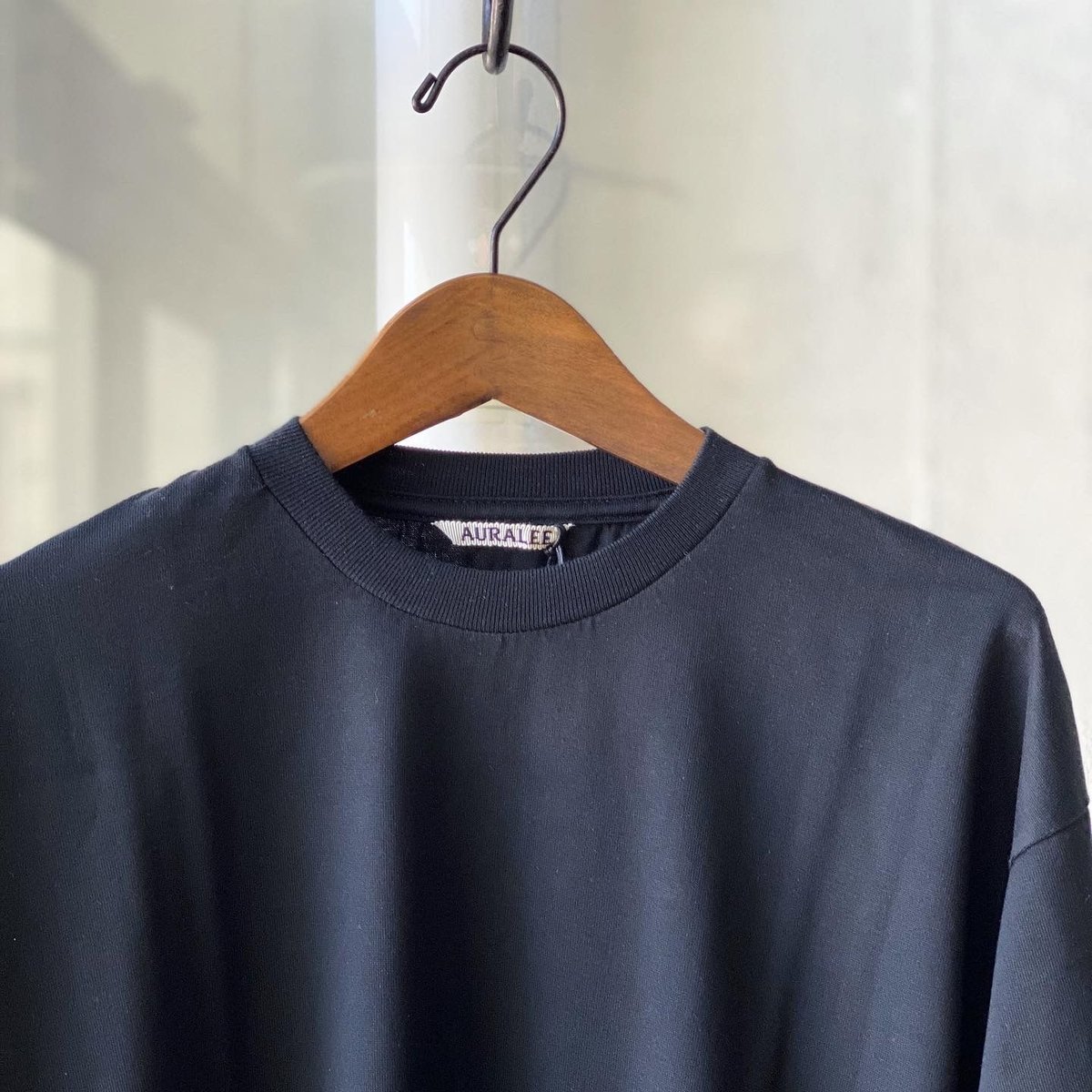 AURALEE LUSTER PLATING L/S TEE ブラウンsize1 Luster Plaiting L/S Tee — Peach Beige – La Garçonne