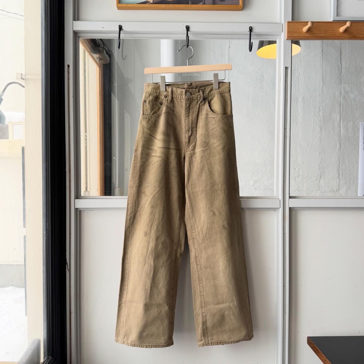 ssstein SULFUR DYED OXFORD VINTAGE WIDE PANTS