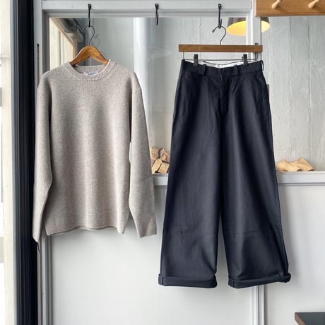 YAECA 【STOCK】 ウールリブ ニットプルオーバー