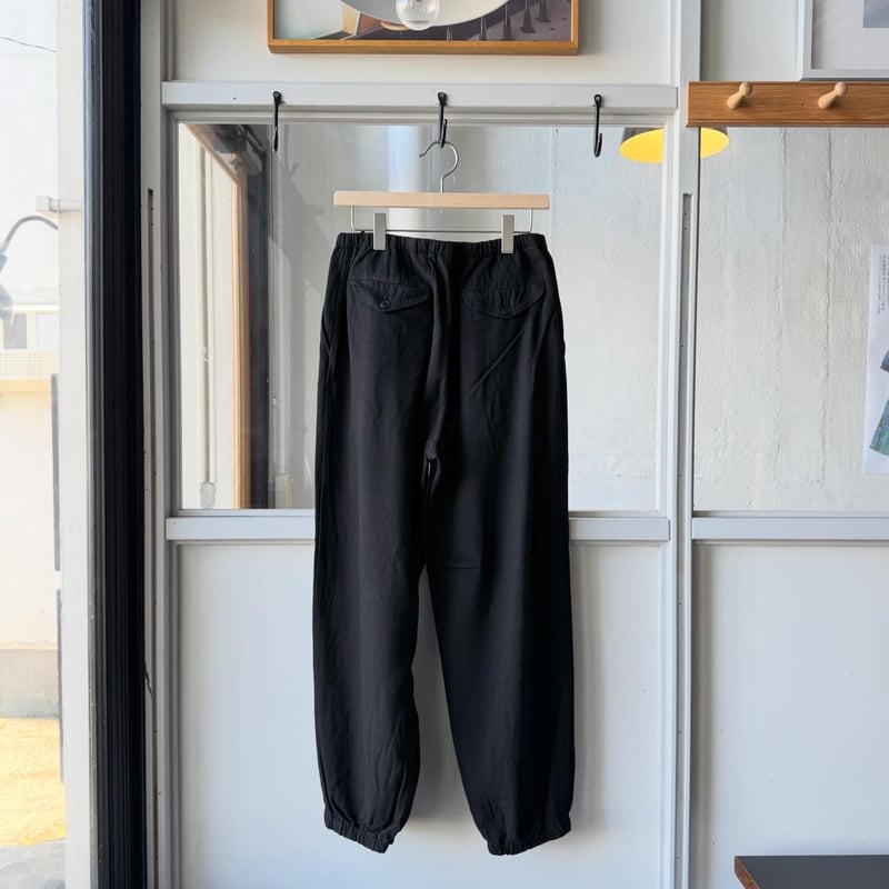 コモリ　23ssシルクネルドローストリングパンツ COMOLI (コモリ) シルクネル ドローストリングパンツ